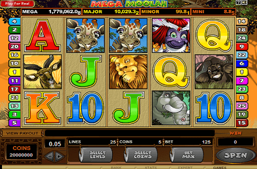 mega moolah casino bonus