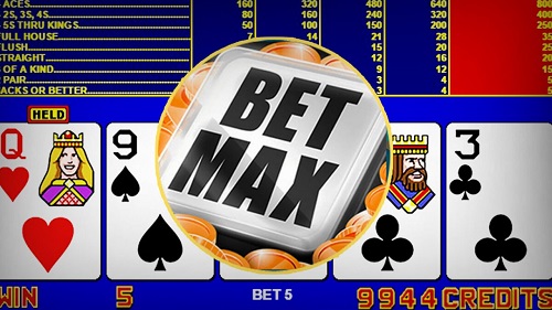 bet max on video poker