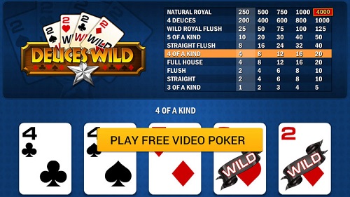 play deuces wild video poker